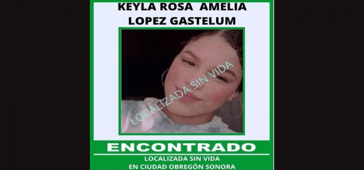 Localizan sin vida a menor desaparecida hace 10 meses en Ciudad Obregón