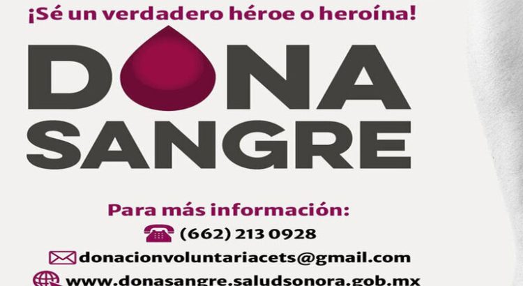 Salud Sonora llama a la población a donar sangre de manera voluntaria