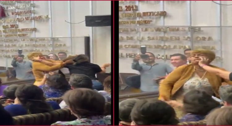 Reporteras se enfrentan a golpes en el Congreso de Sonora