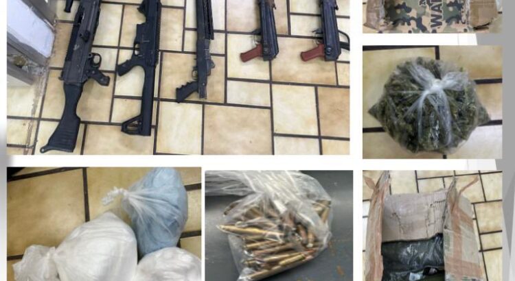 Incautan armamento y narcóticos en operativo en Sonora