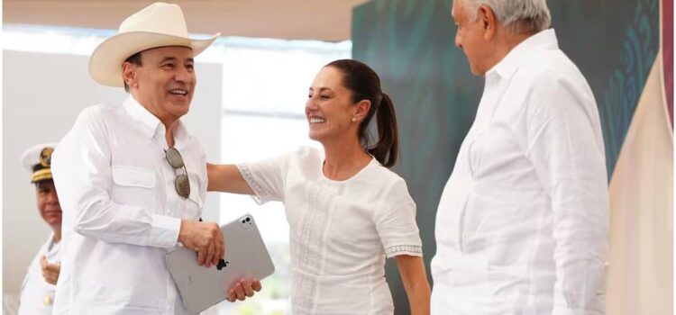 AMLO y Claudia Sheinbaum inauguran siete obras estratégicas en Guaymas, Sonora