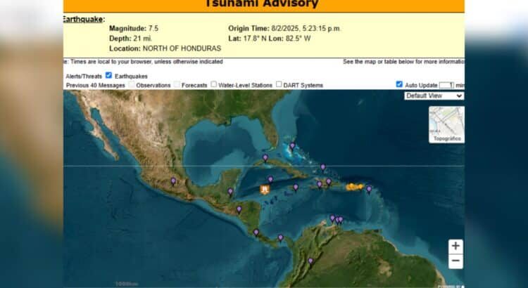 Se percibe en Quintana Roo sismo ocurrido frente a Honduras