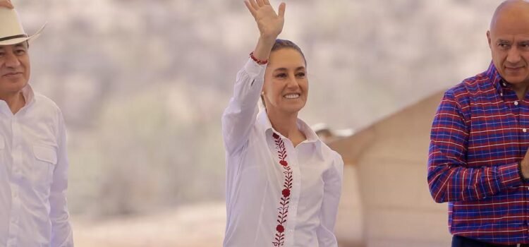 Claudia Sheinbaum arranca obra de carretera entre Bavispe y Nuevo Casas Grandes