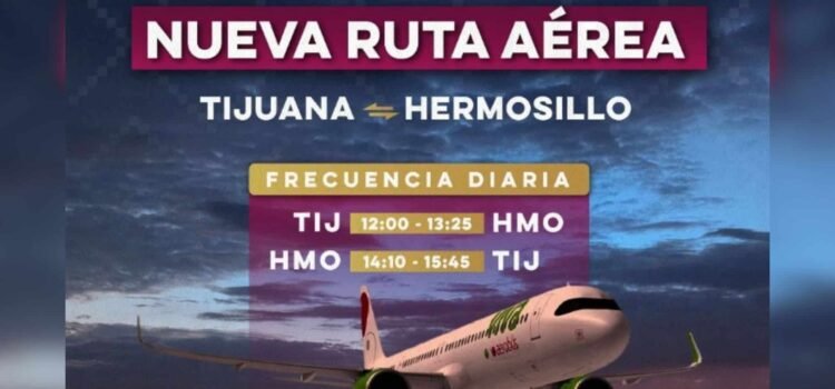 Anuncia gobernador Durazo nueva ruta aérea Hermosillo-Tijuana Anuncia gobernador Durazo nueva ruta aérea Hermosillo-Tijuana